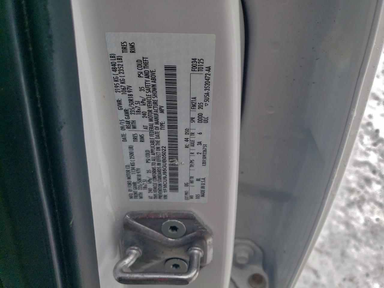 2016 FORD ESCAPE TITANIUM photo 13