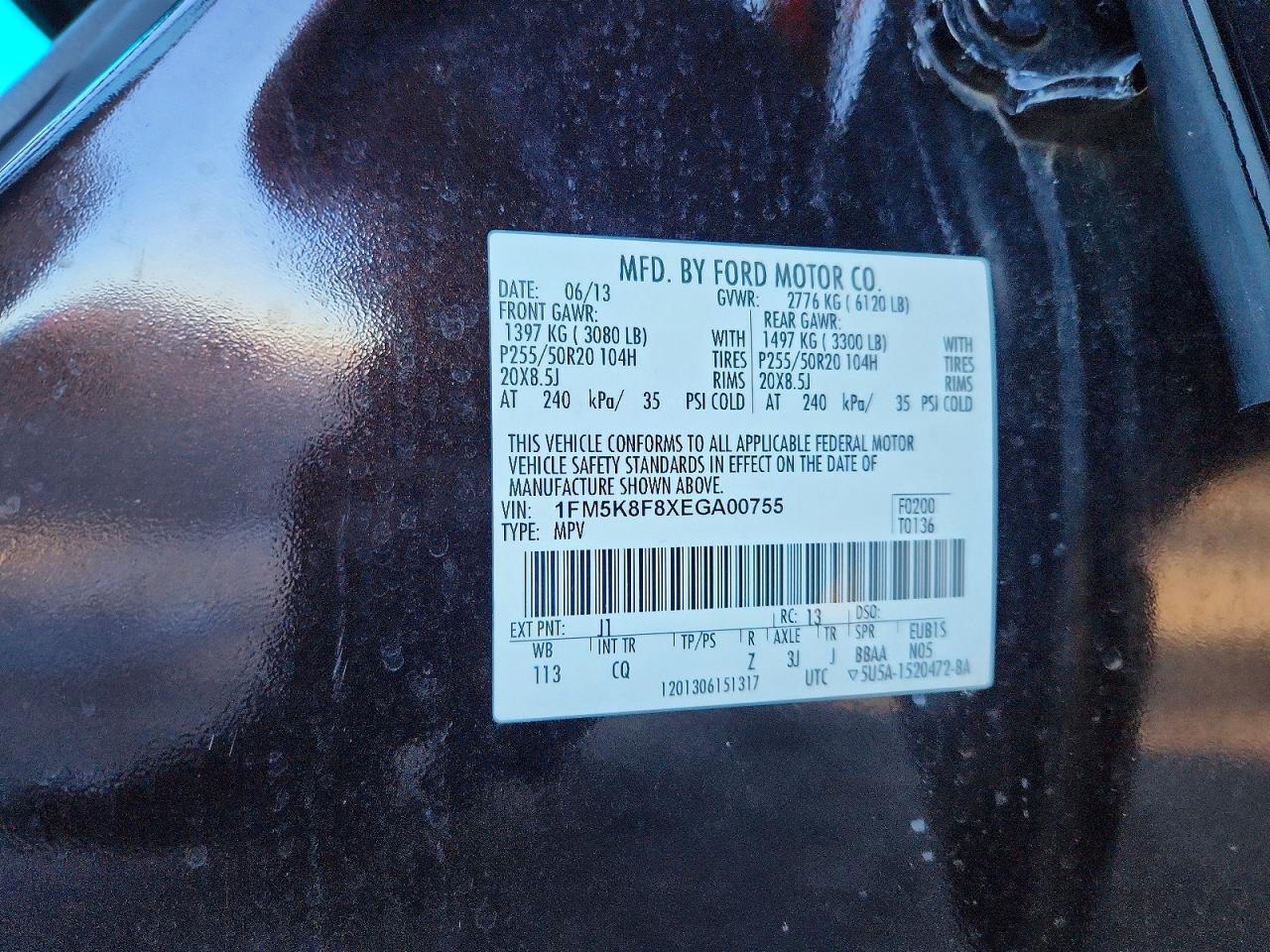 2014 FORD EXPLORER LIMITED photo 25