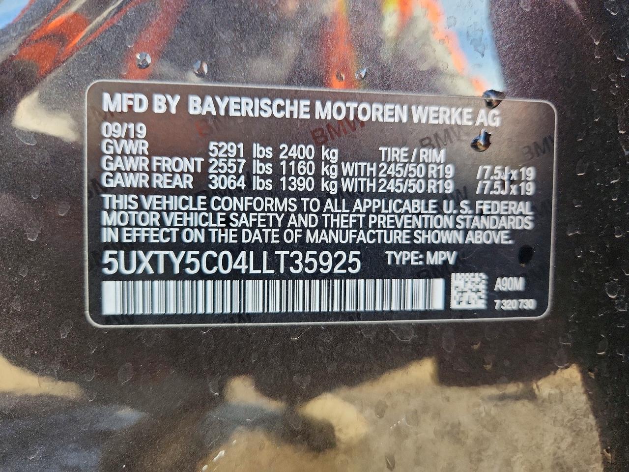 2020 BMW X3 XDRIVE30I photo 13