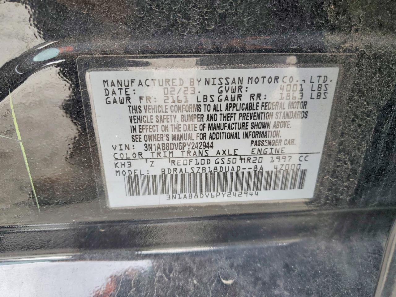 2023 NISSAN SENTRA SR photo 12