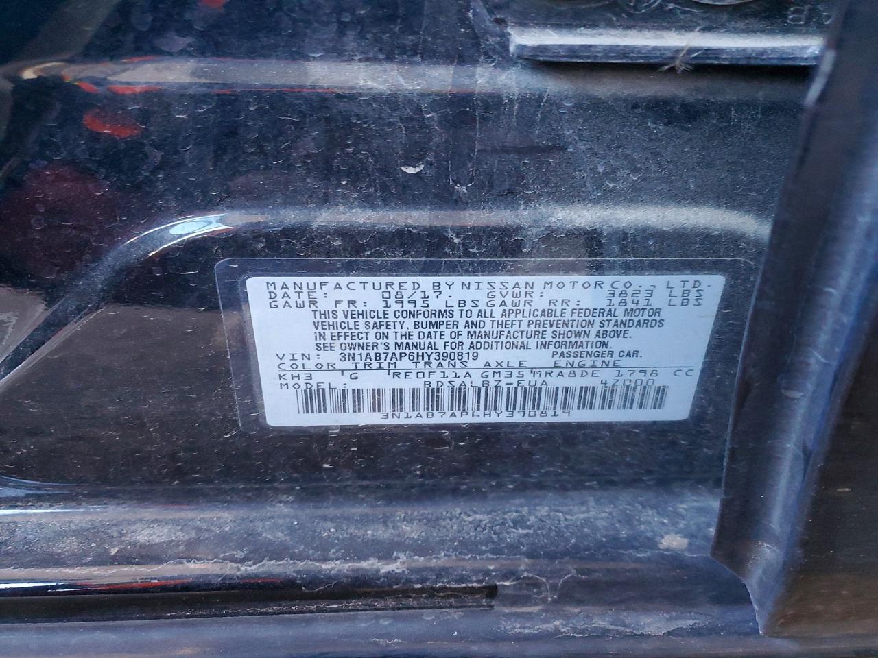 2017 NISSAN SENTRA S photo 12