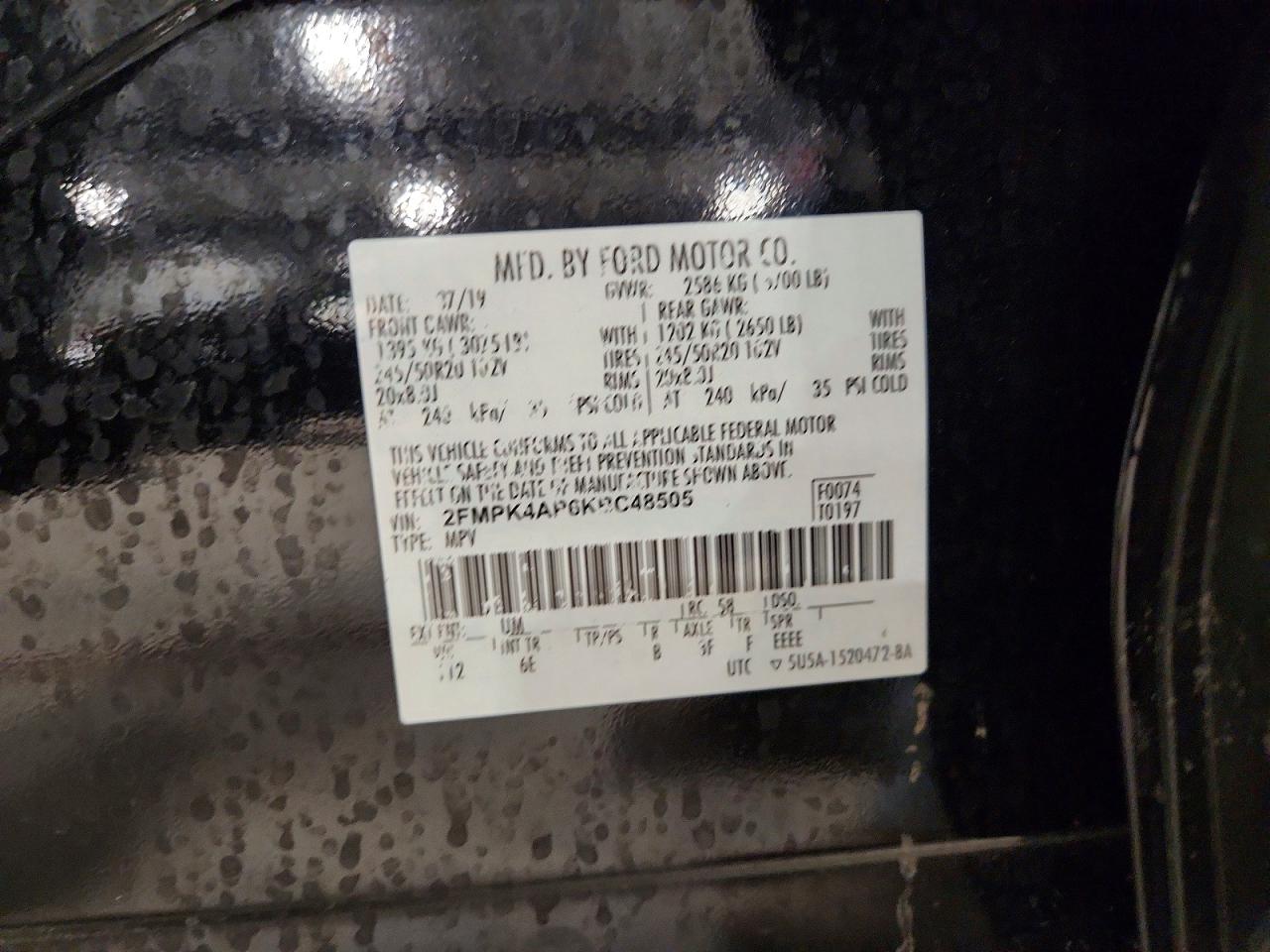 2019 FORD EDGE ST photo 13