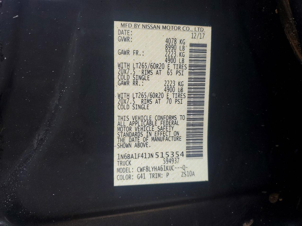 2018 NISSAN TITAN XD SL photo 34