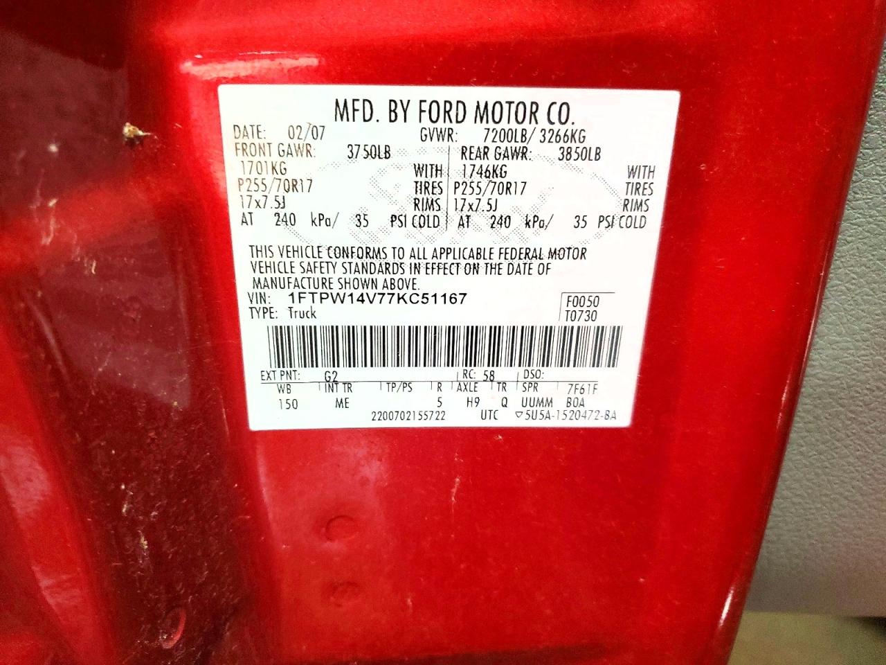 2007 FORD F150 SUPERCREW photo 34