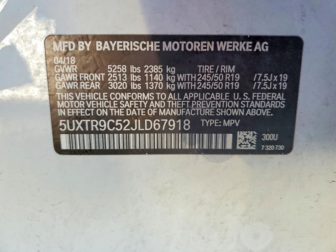 2018 BMW X3 XDRIVE30I photo 25
