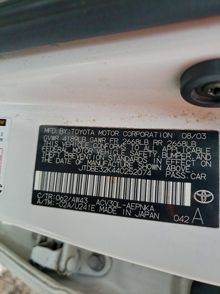 2004 TOYOTA CAMRY LE photo 25