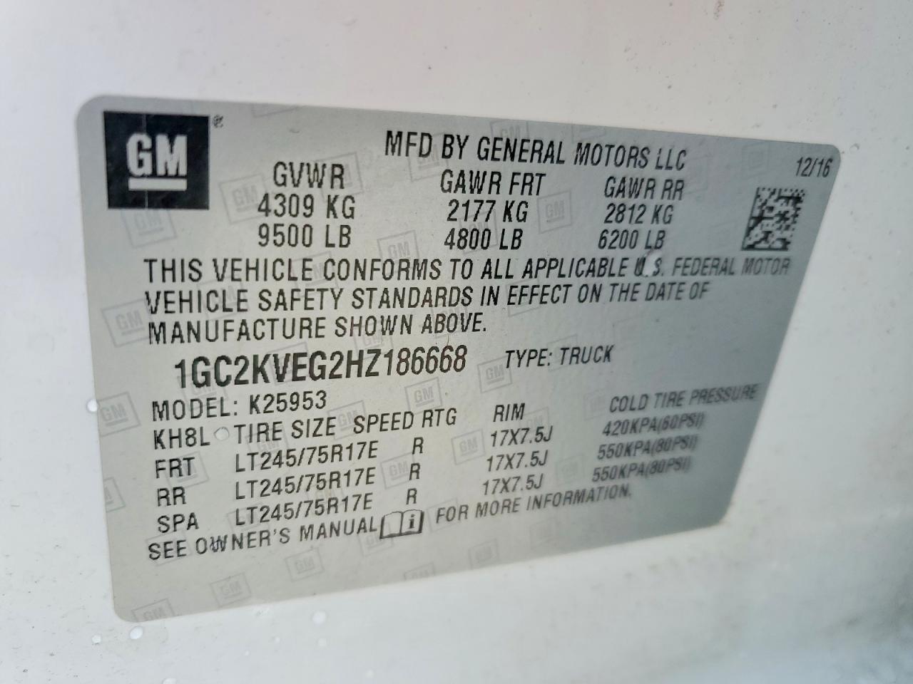 2017 CHEVROLET SILVERADO K2500 HEAVY DUTY LT photo 34