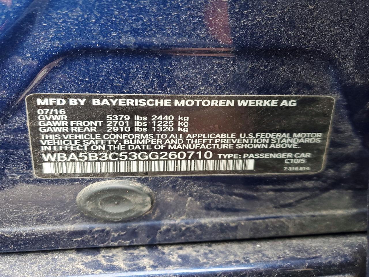 2016 BMW 535 XI photo 12