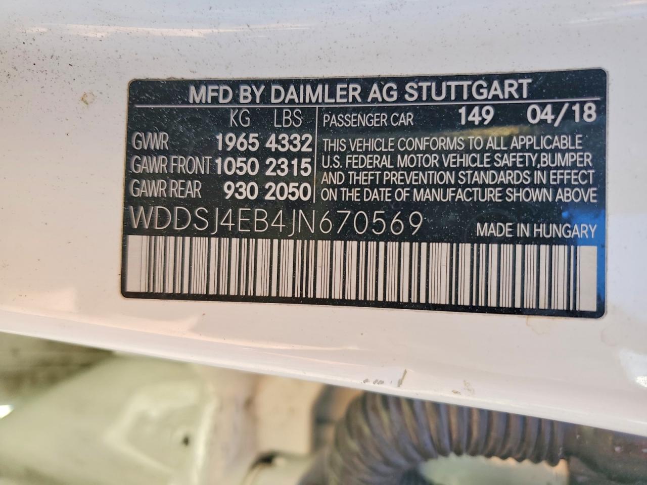 2018 MERCEDES-BENZ CLA 250 photo 13