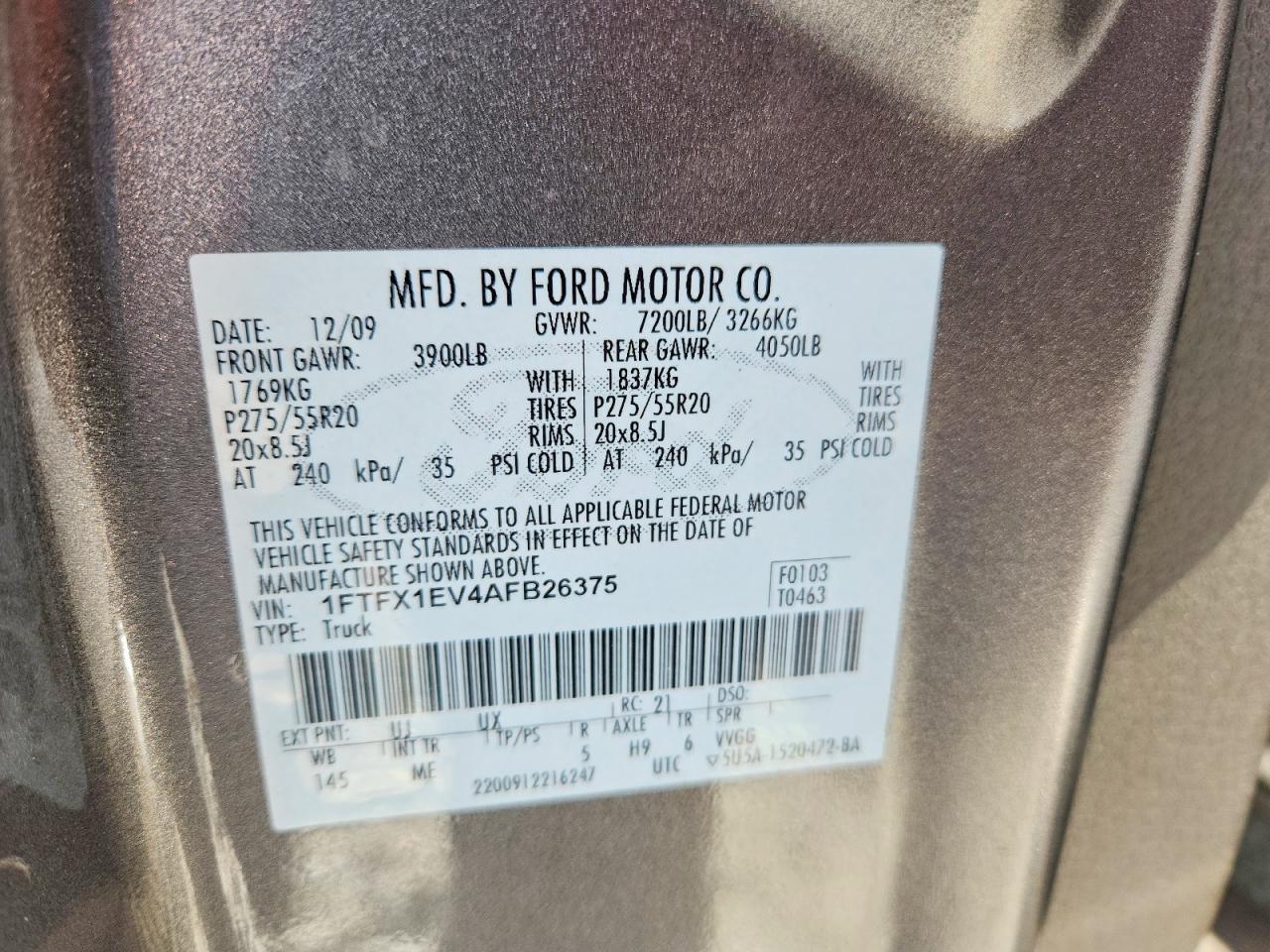 2010 FORD F150 SUPER CAB photo 12