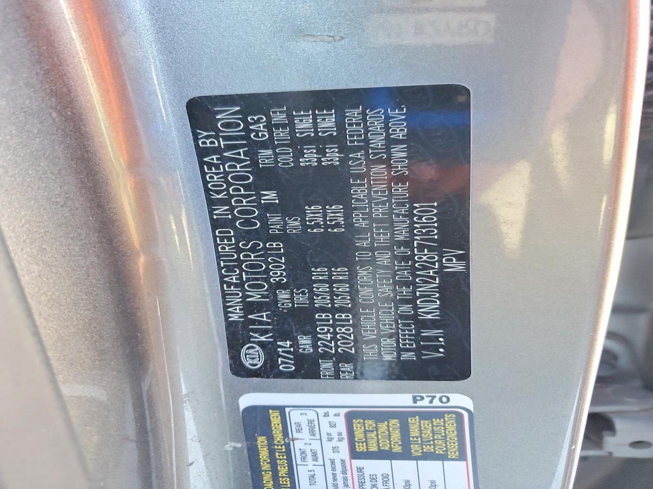 2015 KIA SOUL BASE photo 12