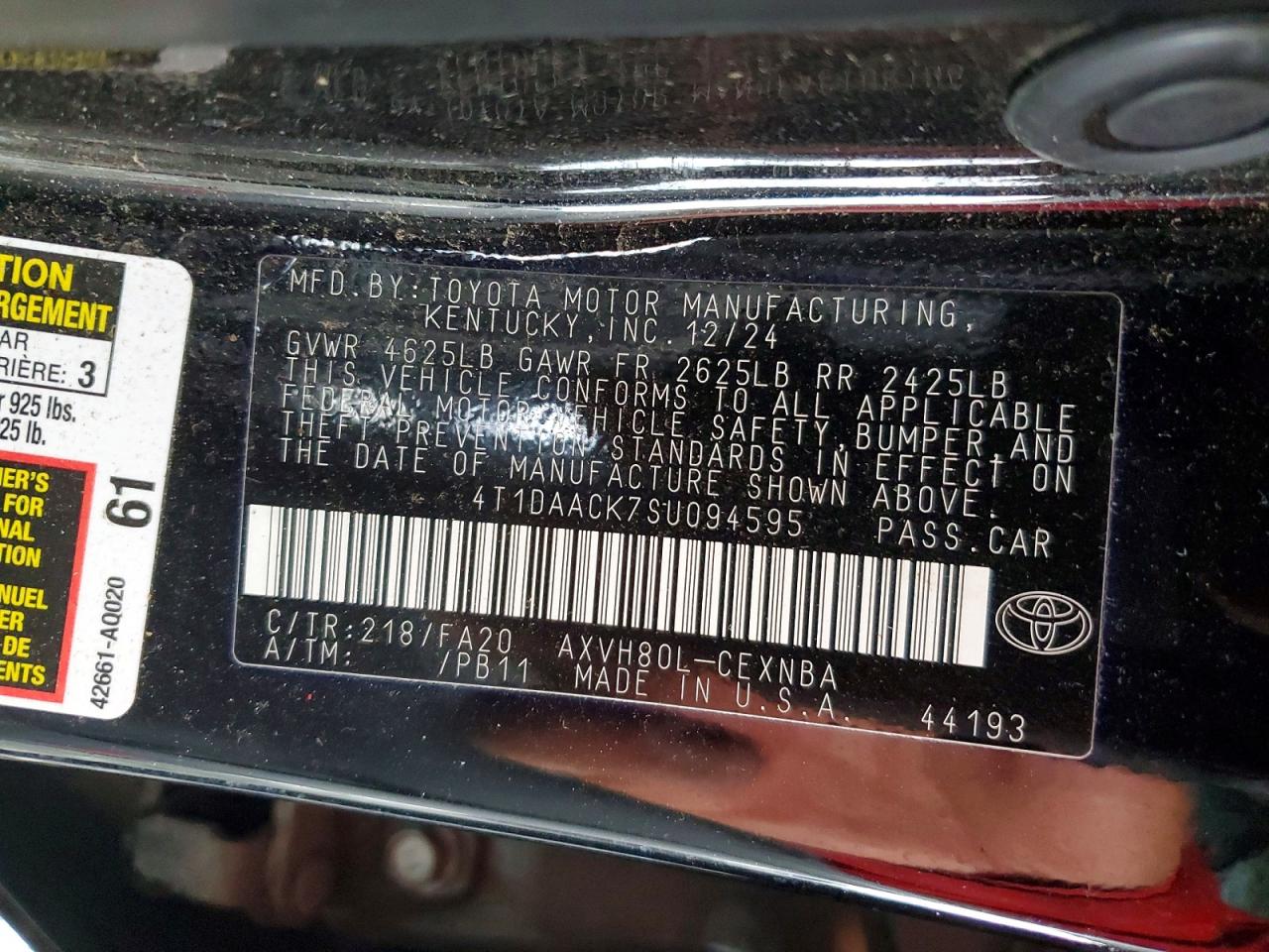 2025 TOYOTA CAMRY XSE photo 13