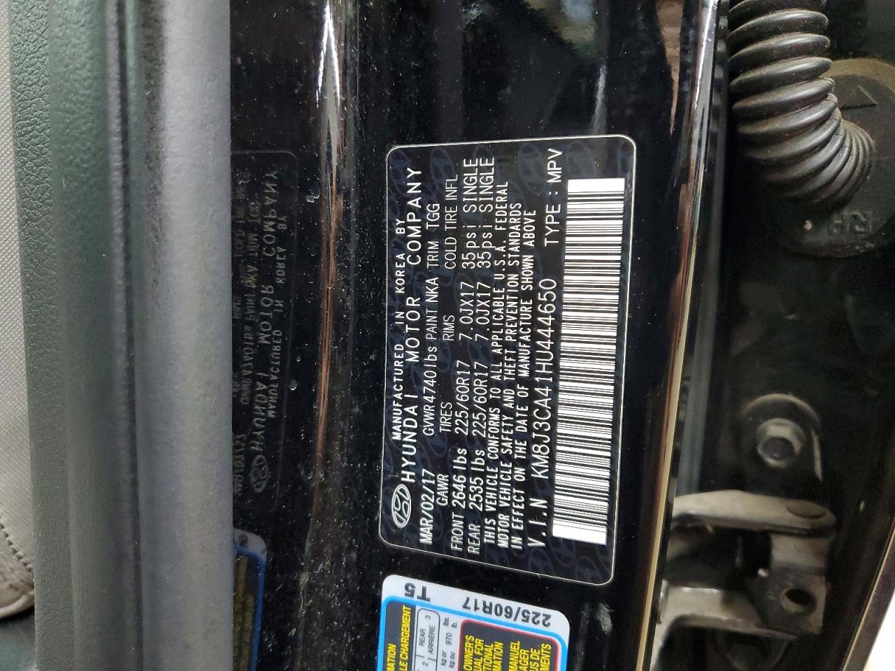 2017 HYUNDAI TUCSON LIMITED photo 13