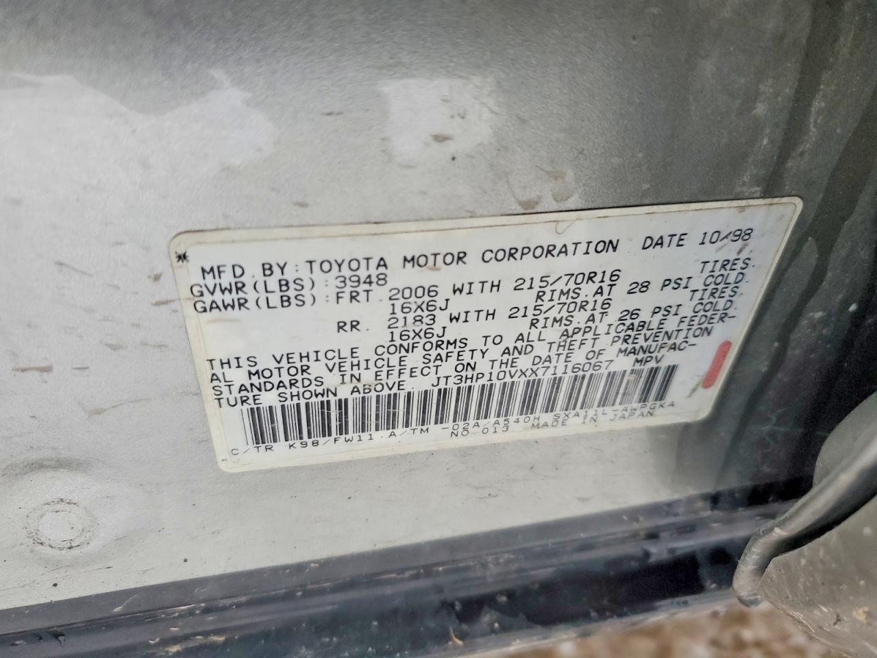 1999 TOYOTA RAV4 photo 12