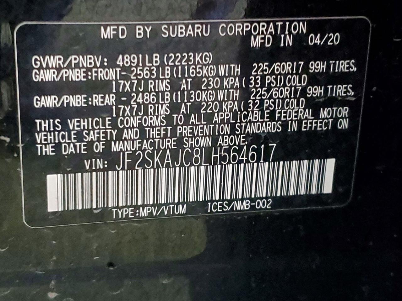 2020 SUBARU FORESTER PREMIUM photo 13