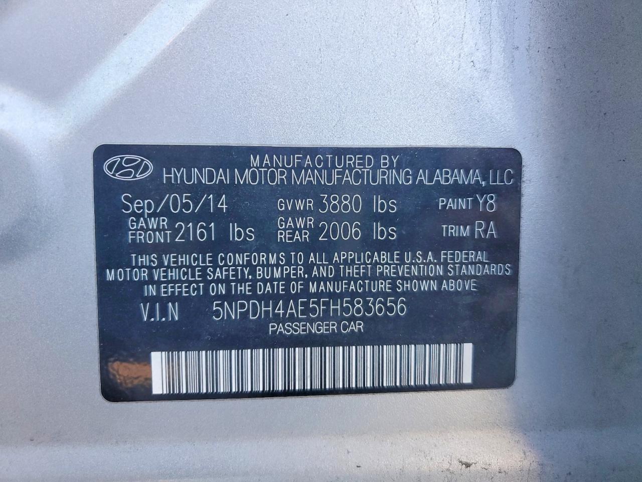 2015 HYUNDAI ELANTRA SE photo 34
