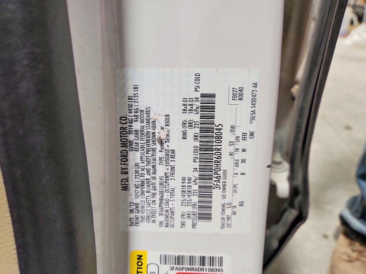 2013 FORD FUSION SE photo 23