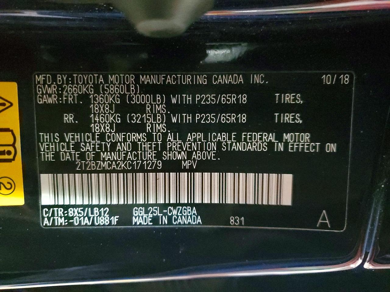 2019 LEXUS RX 350 BASE photo 14