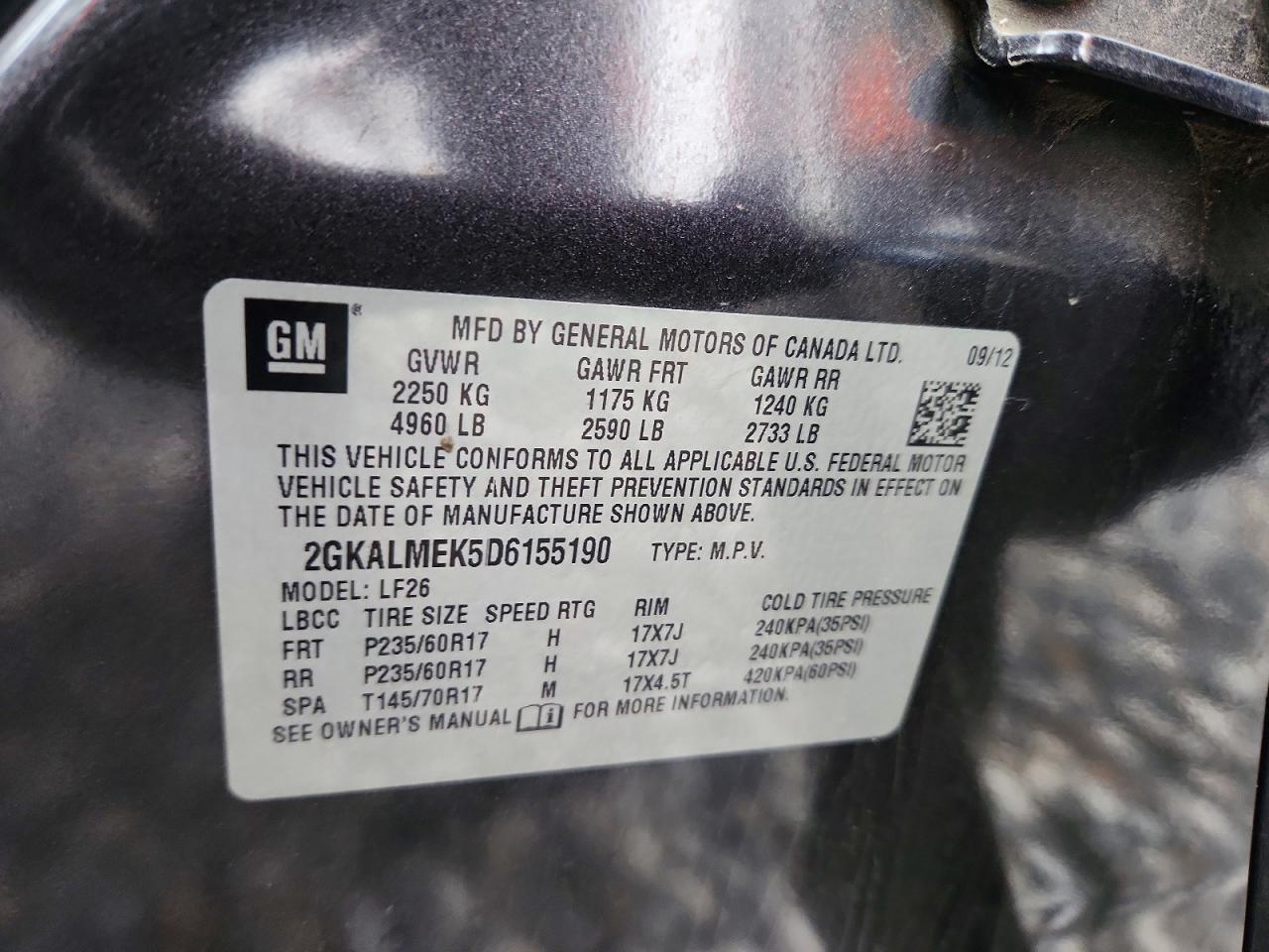 2013 GMC TERRAIN SLE photo 13
