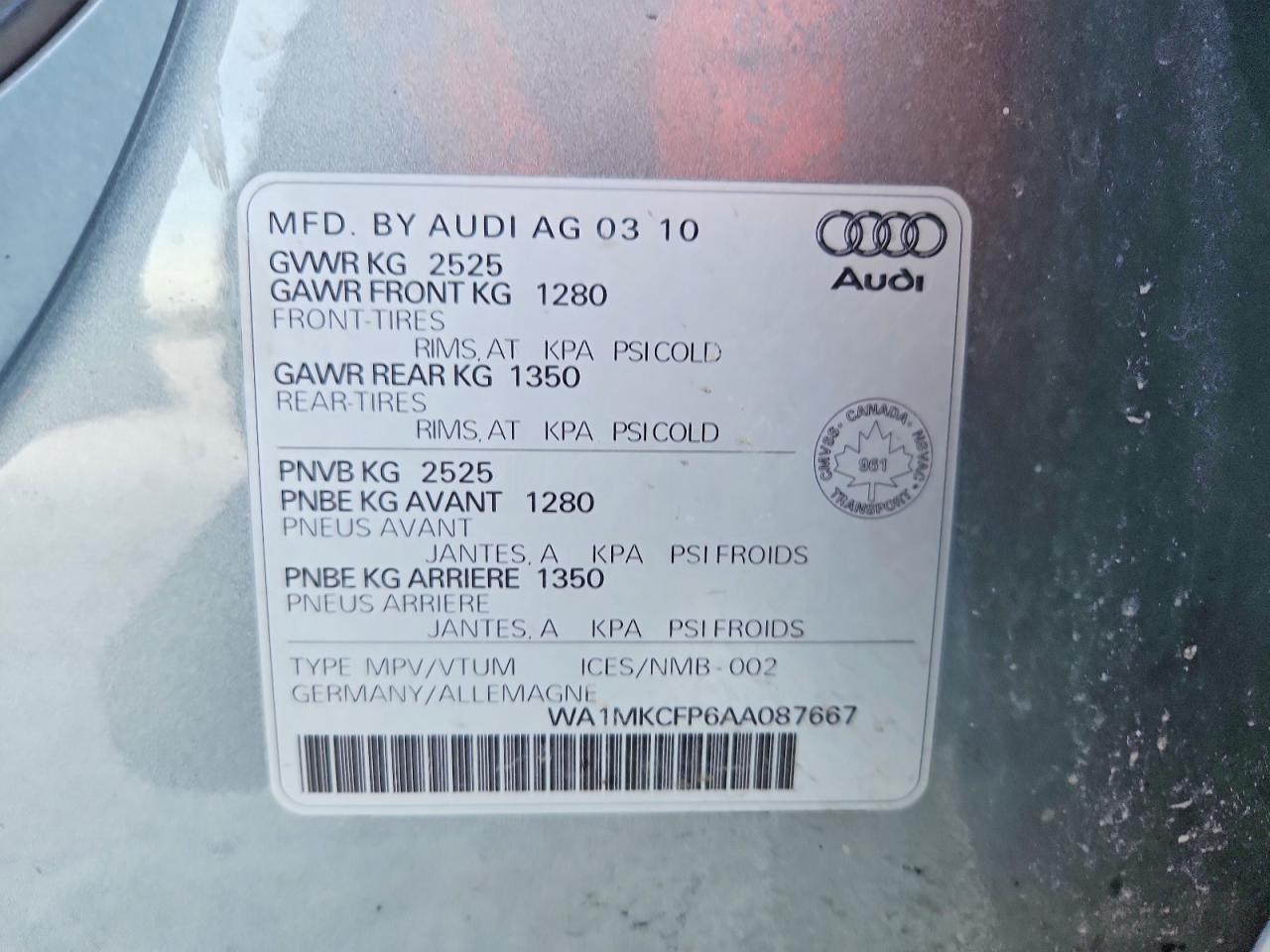 2010 AUDI Q5 PREMIUM PLUS photo 13