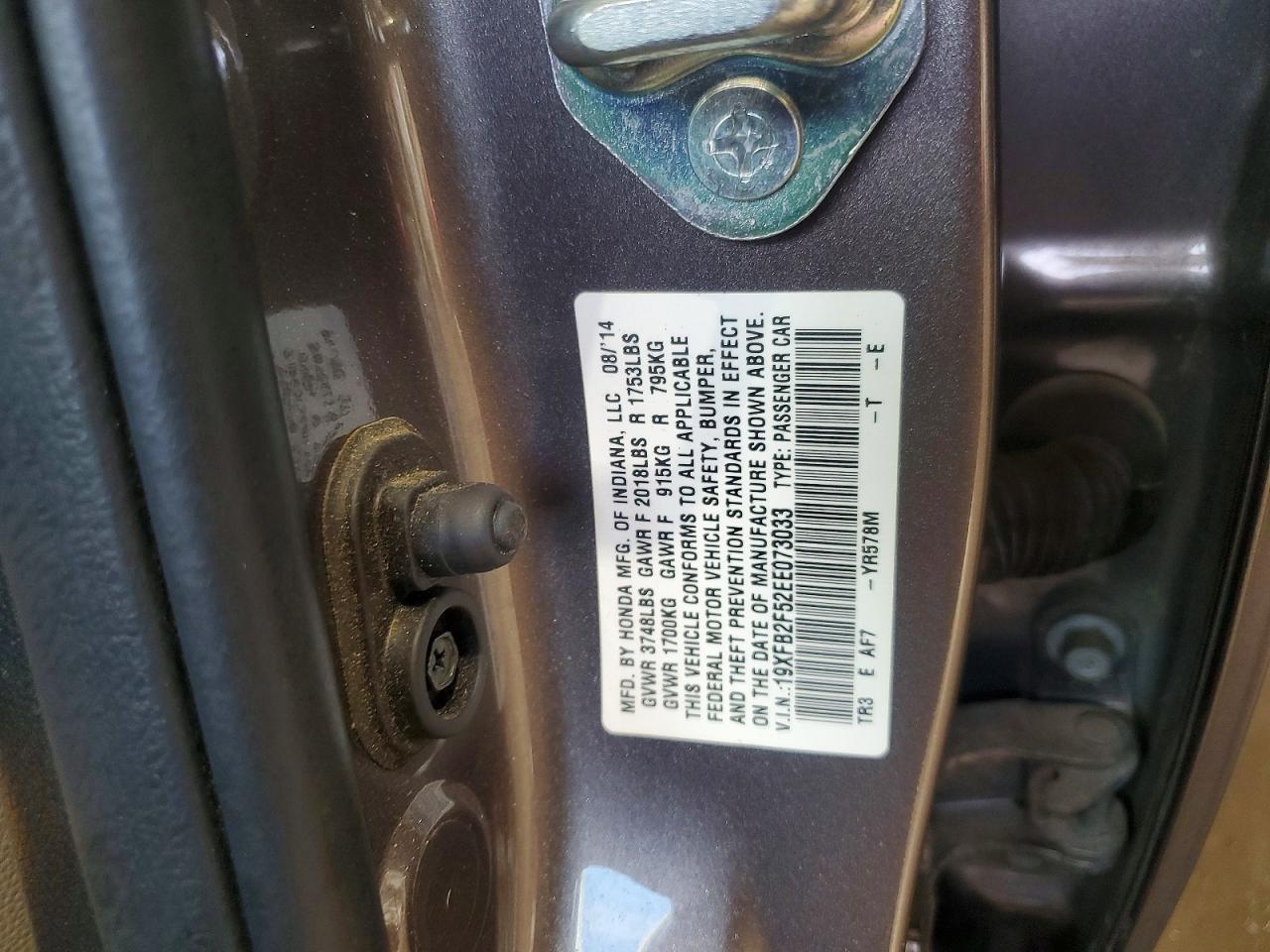 2014 HONDA CIVIC LX photo 37