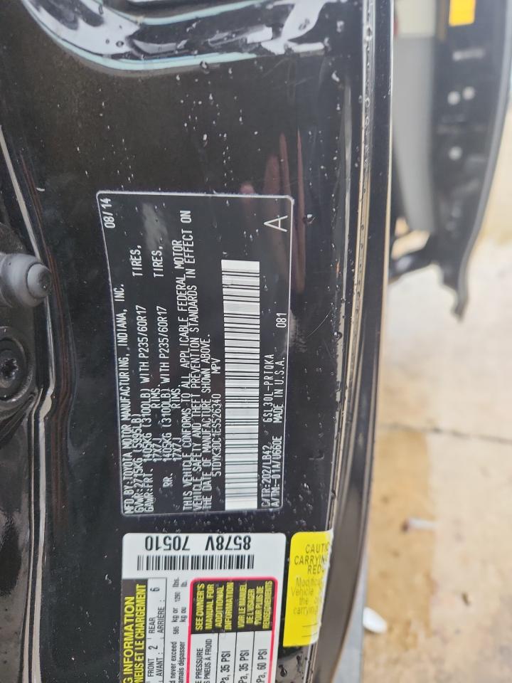 2014 TOYOTA SIENNA XLE photo 13