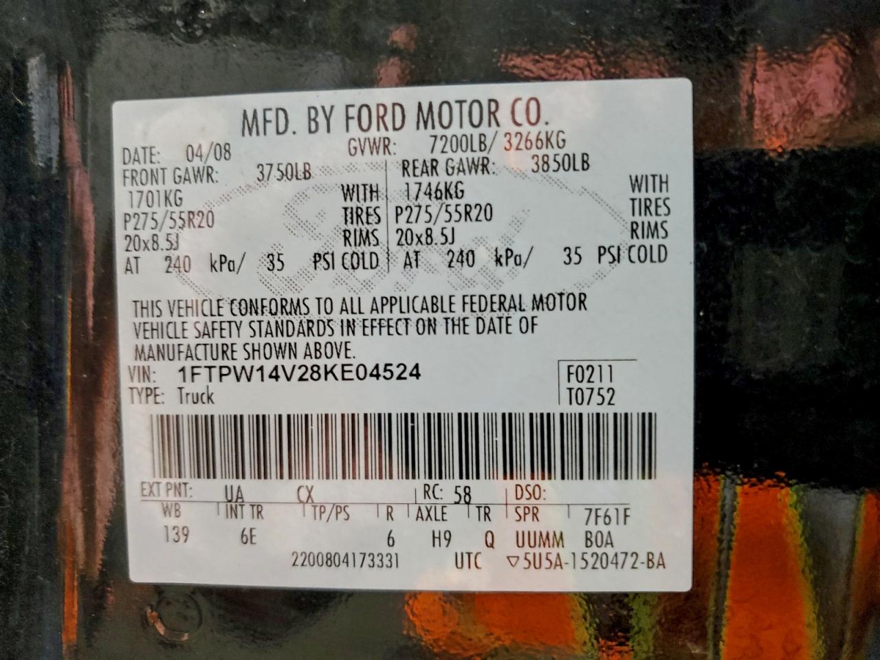 2008 FORD F150 SUPERCREW photo 13