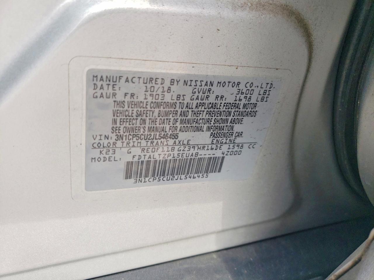 2018 NISSAN KICKS S photo 14