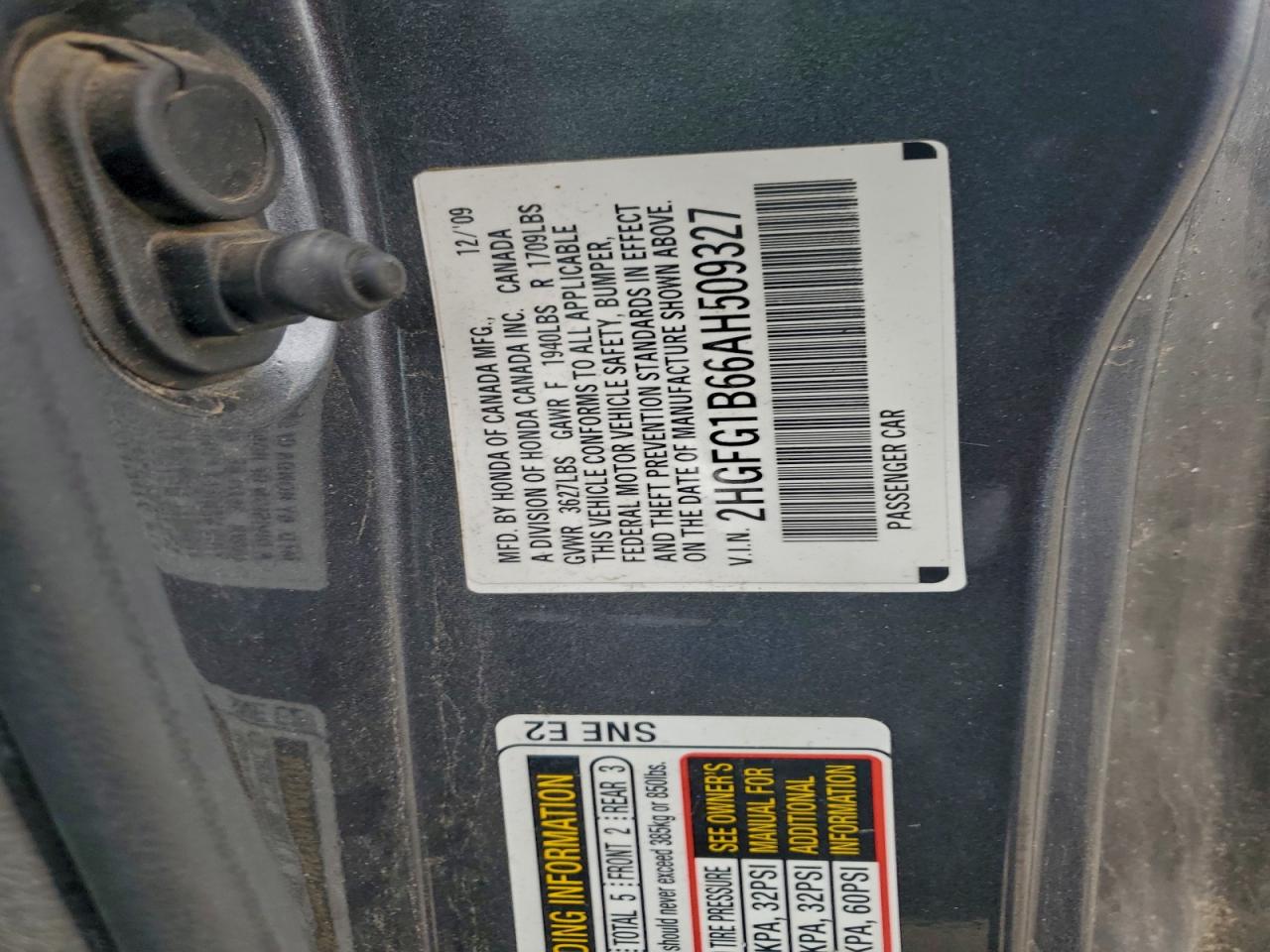 2010 HONDA CIVIC LX photo 12