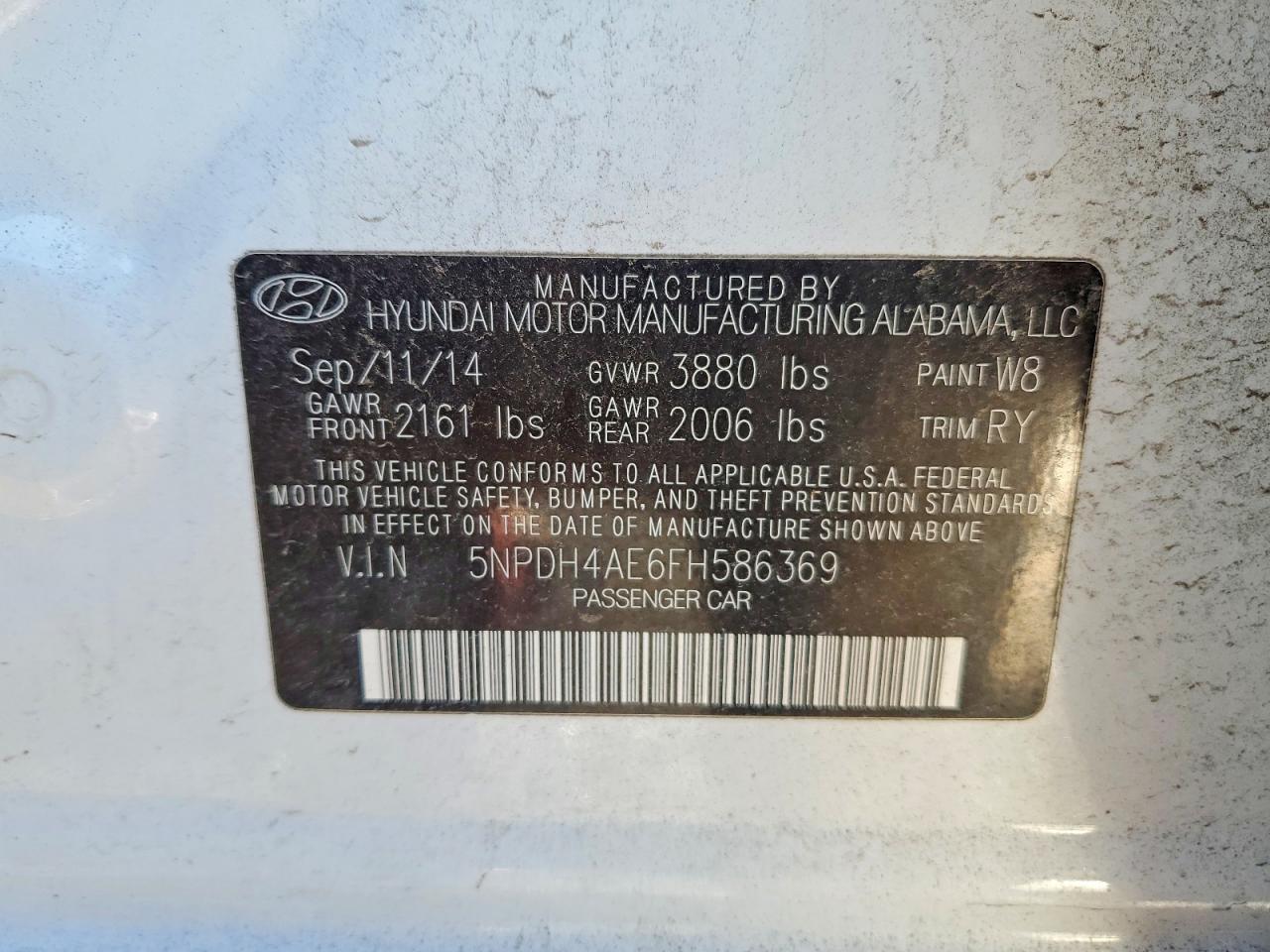 2015 HYUNDAI ELANTRA SE photo 12