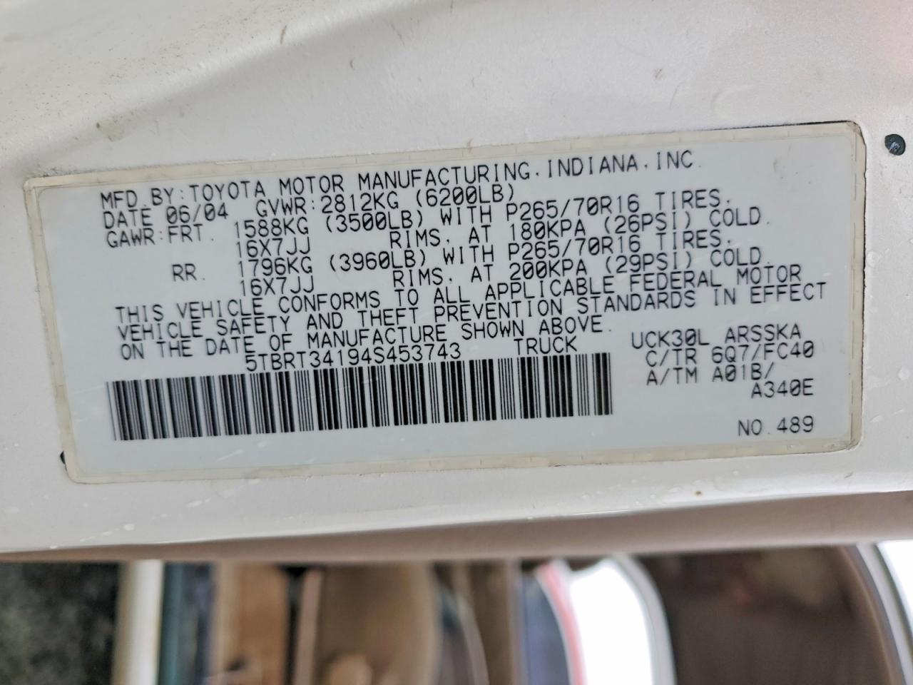 2004 TOYOTA TUNDRA ACCESS CAB SR5 photo 23