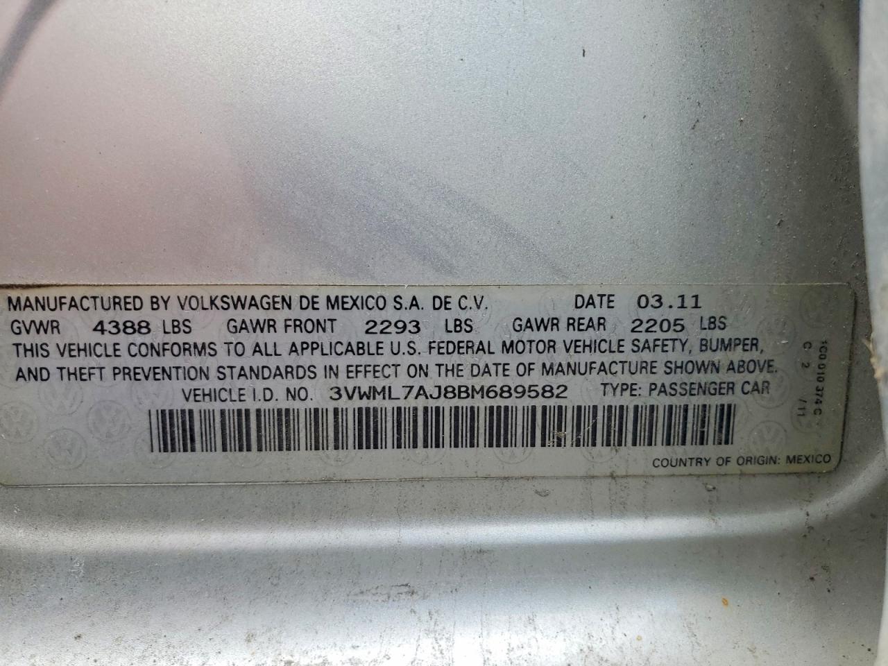 2011 VOLKSWAGEN JETTA TDI photo 12