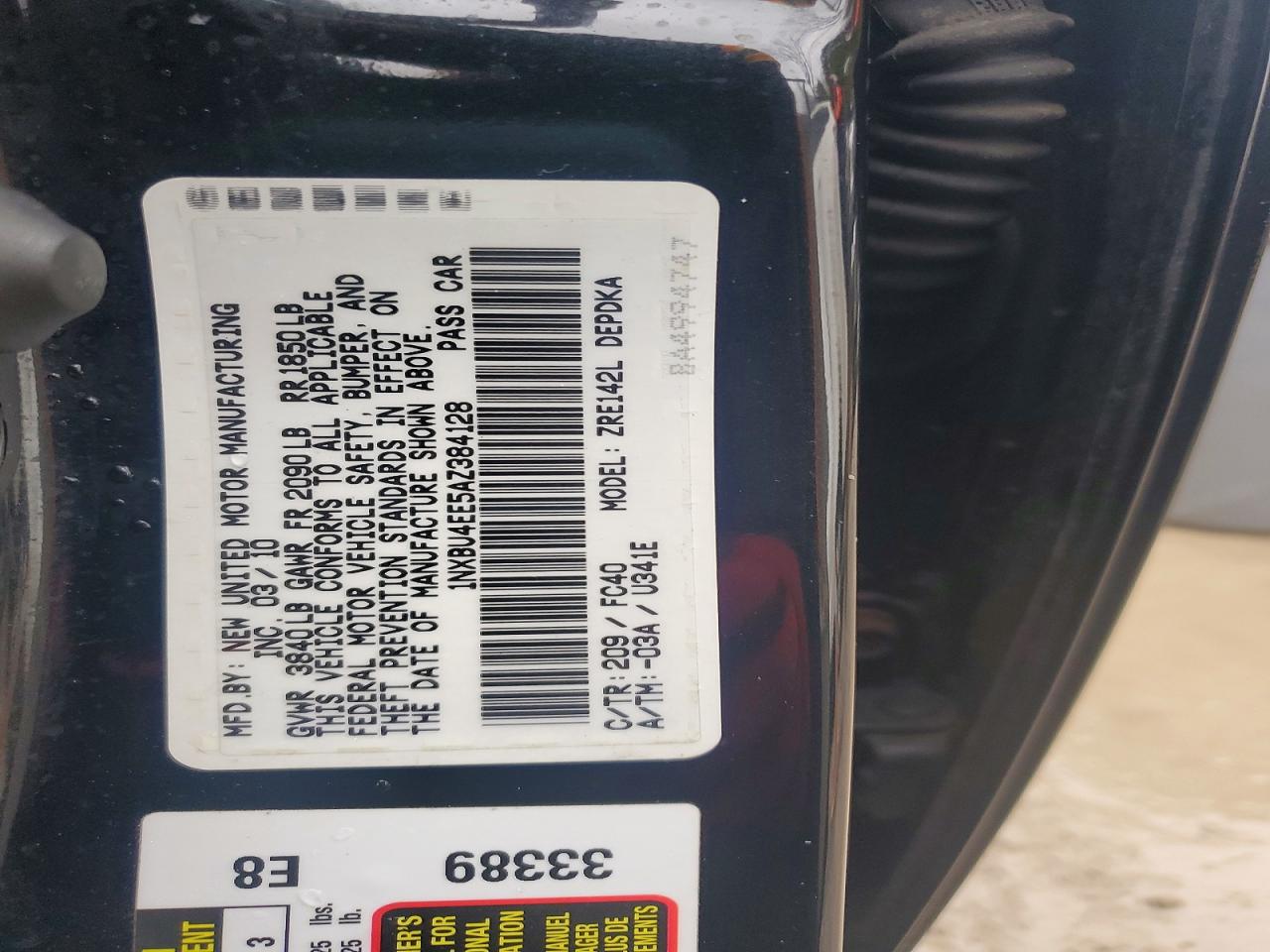 2010 TOYOTA COROLLA BASE photo 12
