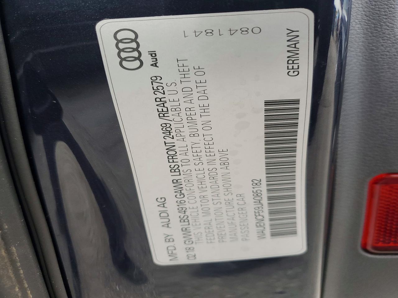 2018 AUDI A5 PREMIUM PLUS S-LINE photo 12