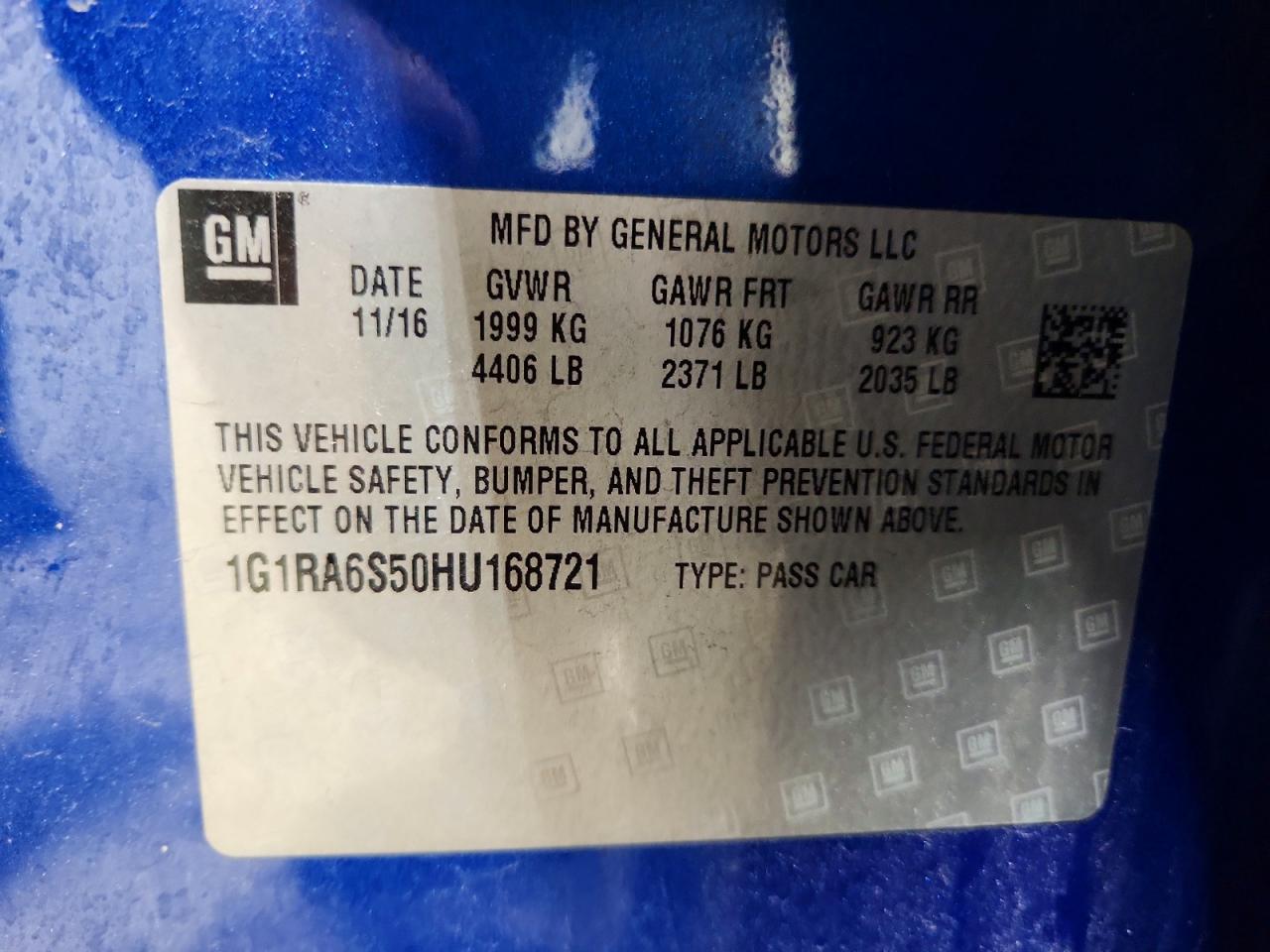 2017 CHEVROLET VOLT LT photo 12