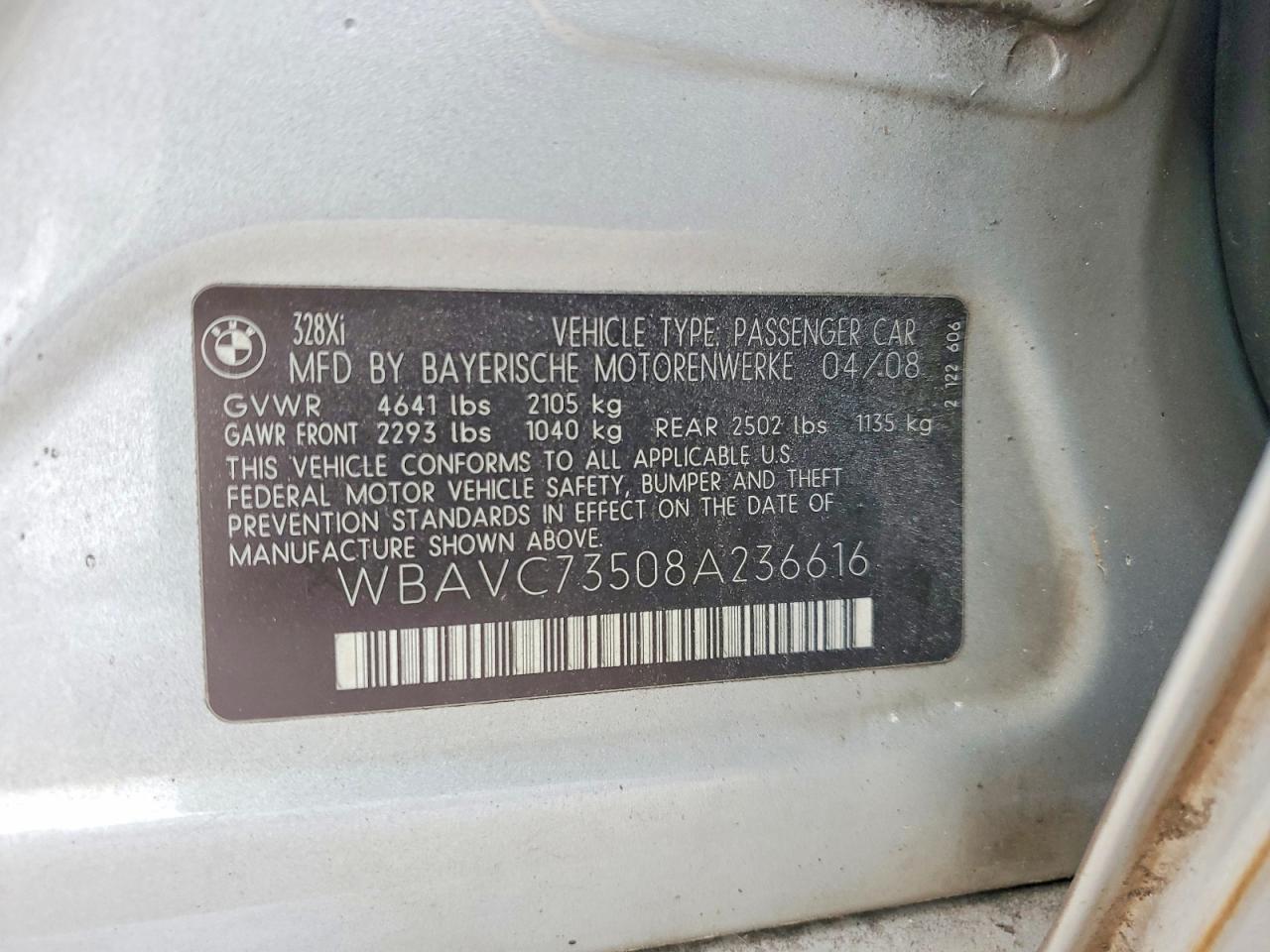 2008 BMW 328 XI SULEV photo 12