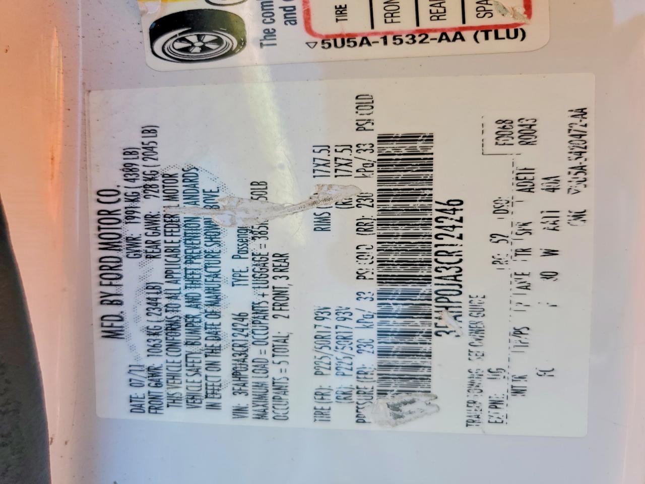 2012 FORD FUSION SEL photo 12