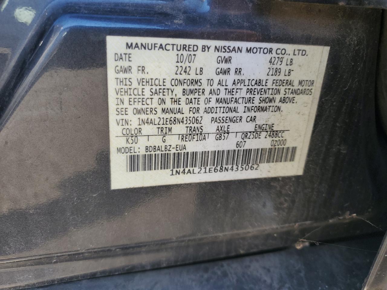 2008 NISSAN ALTIMA 2.5 photo 23