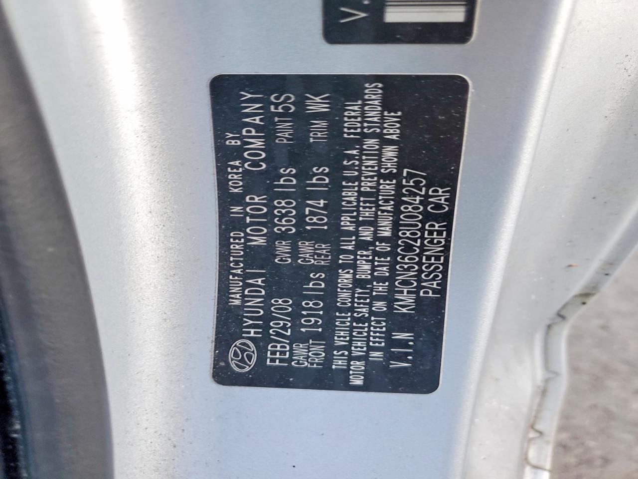 2008 HYUNDAI ACCENT SE photo 25