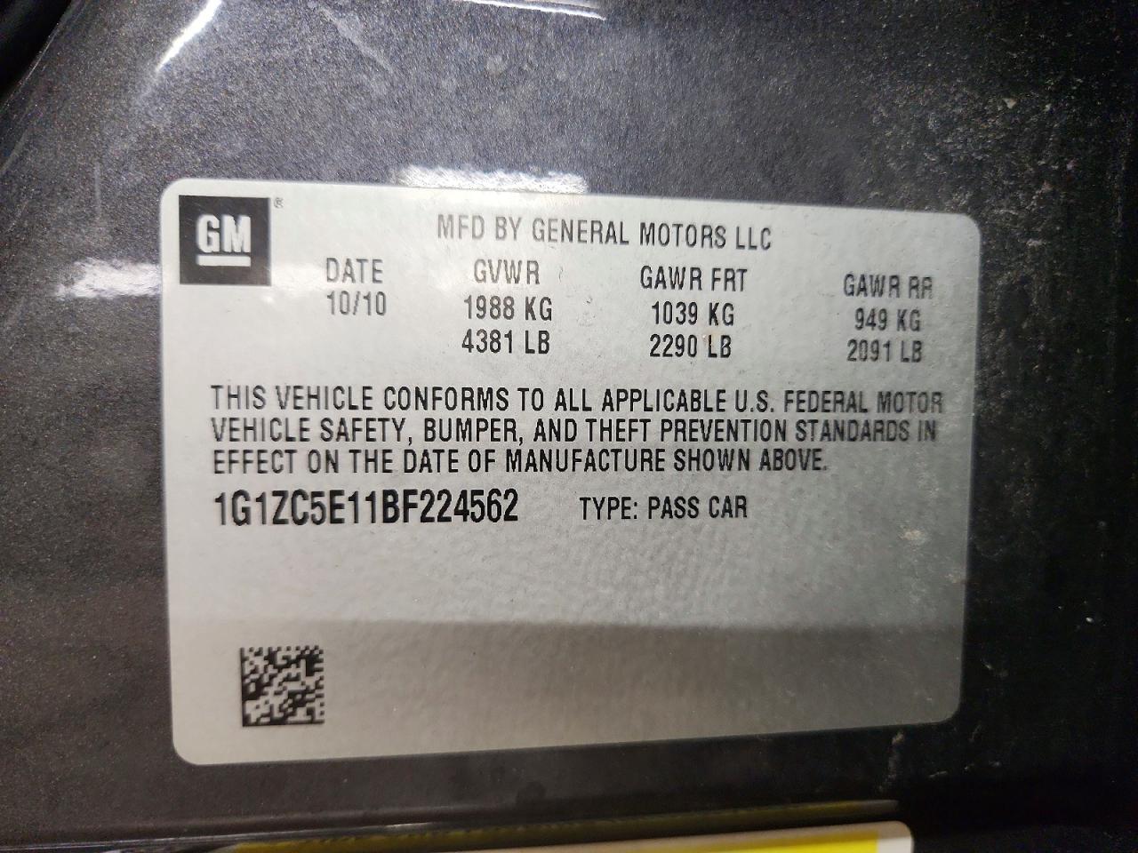 2011 CHEVROLET MALIBU 1LT photo 25