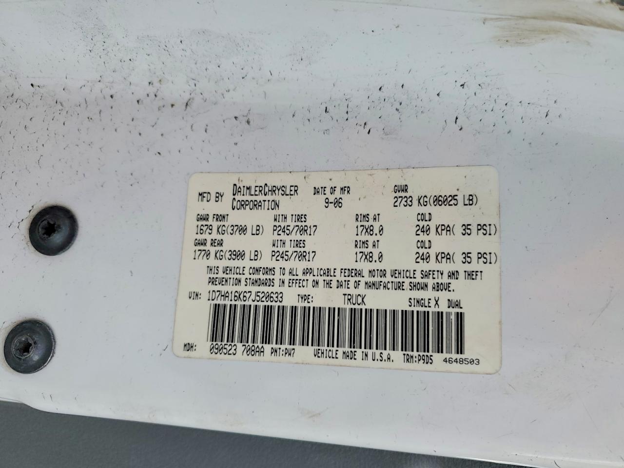 2007 DODGE RAM 1500 ST photo 12