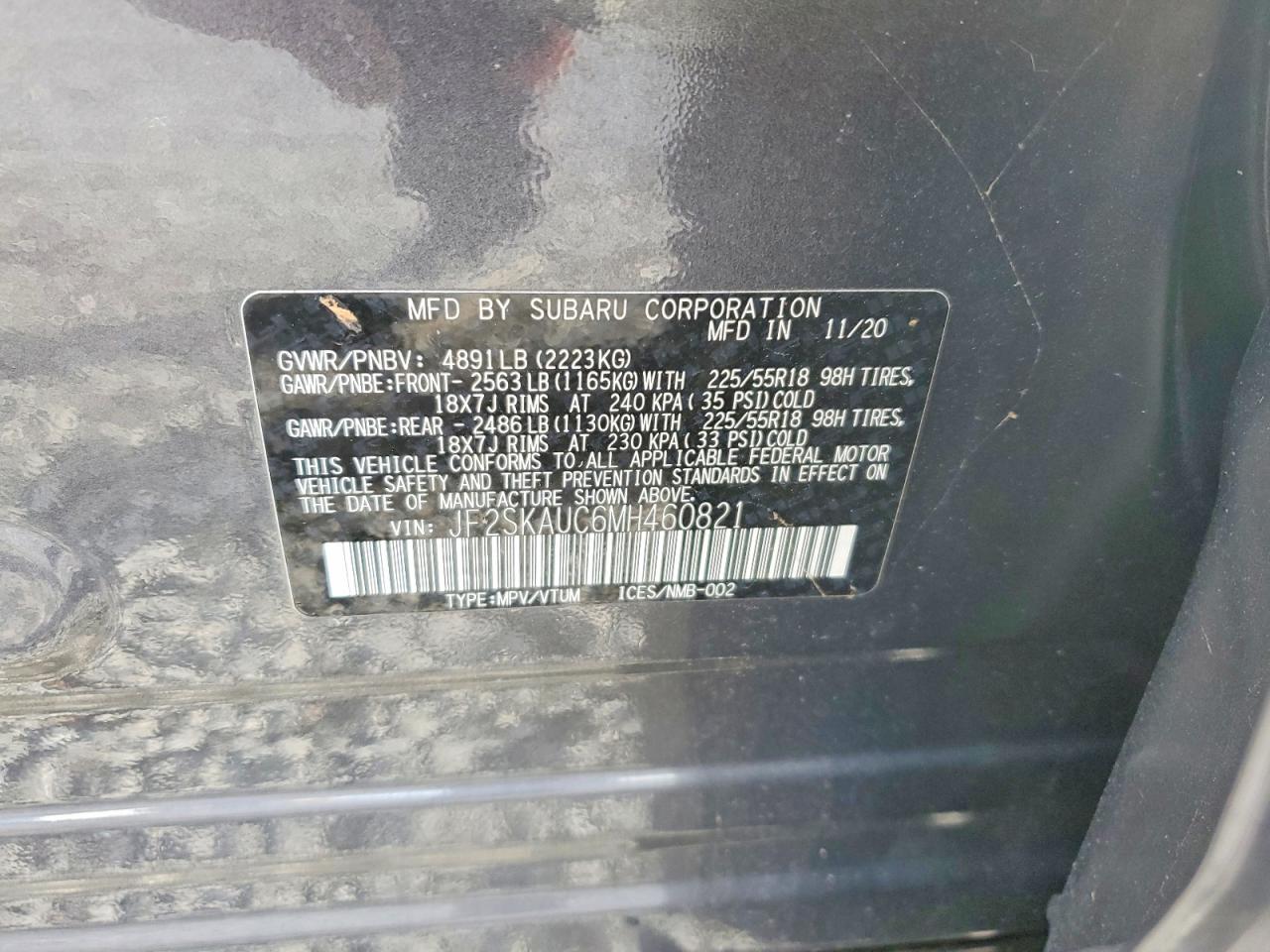 2021 SUBARU FORESTER LIMITED photo 13