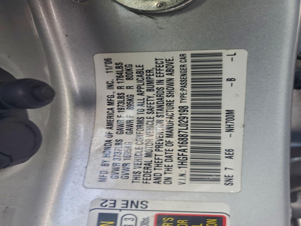2007 HONDA CIVIC EX photo 12