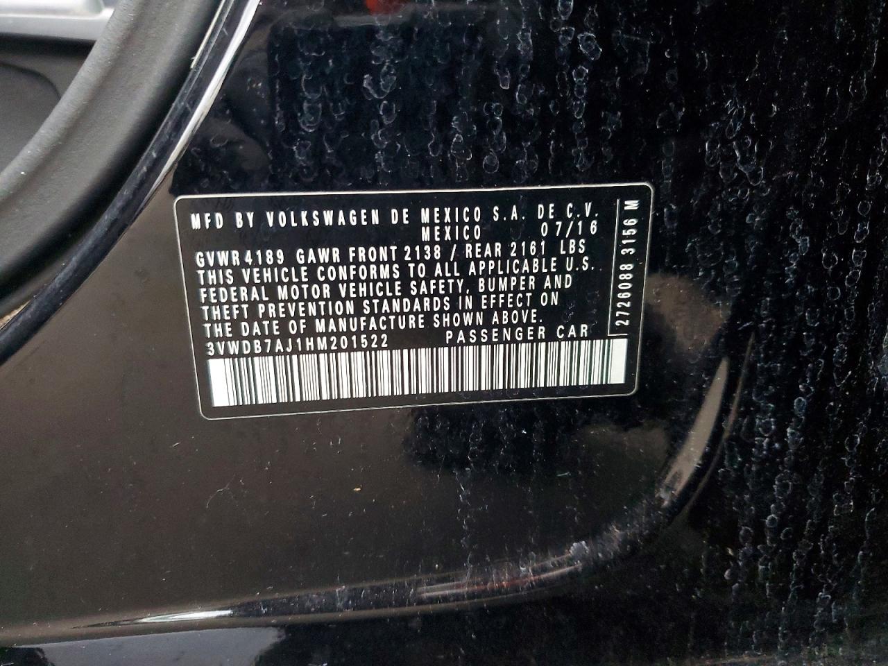 2017 VOLKSWAGEN JETTA SE photo 12