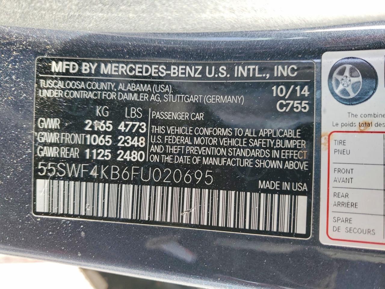 2015 MERCEDES-BENZ C 300 4MATIC photo 12
