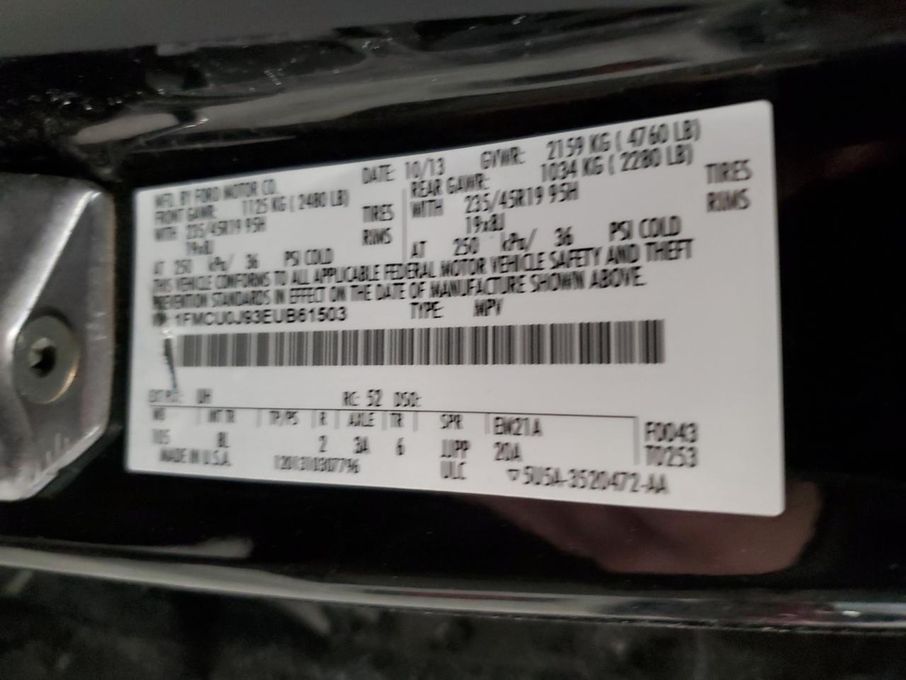 2014 FORD ESCAPE TITANIUM photo 12