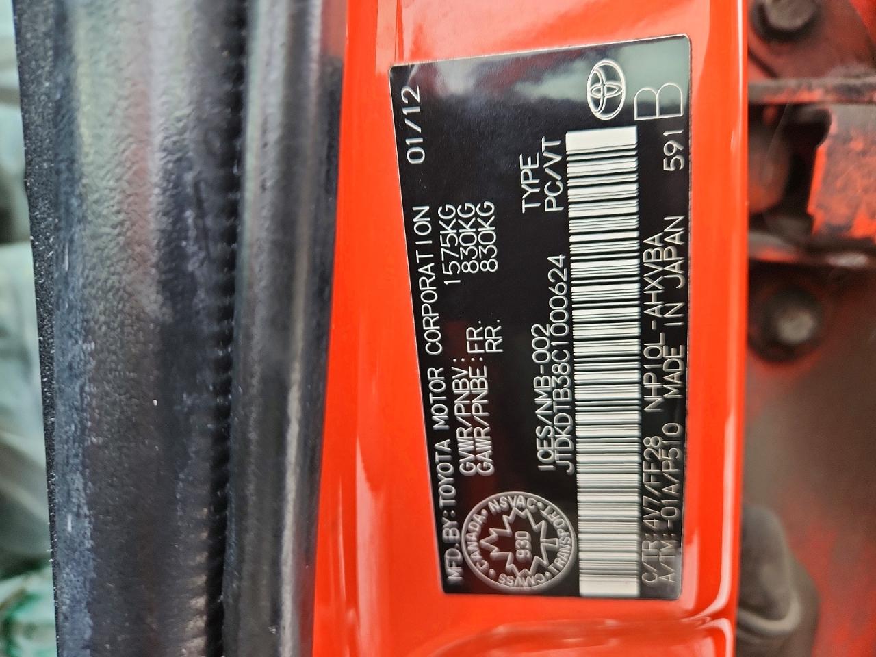 2012 TOYOTA PRIUS C photo 12
