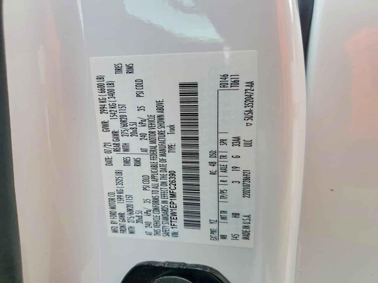 2021 FORD F150 SUPERCREW photo 12