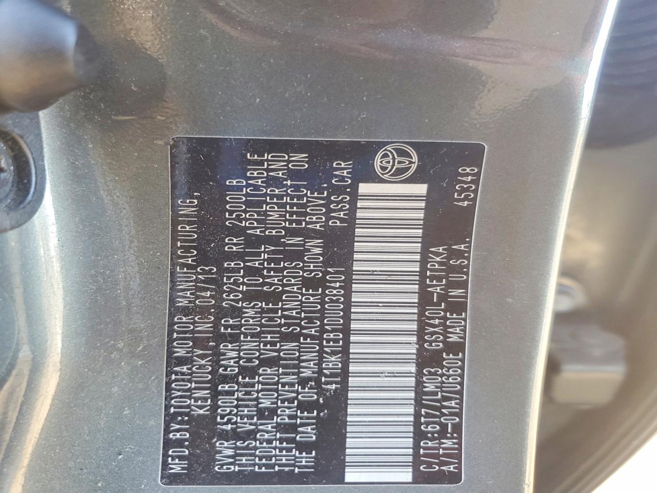 2013 TOYOTA AVALON BASE photo 45