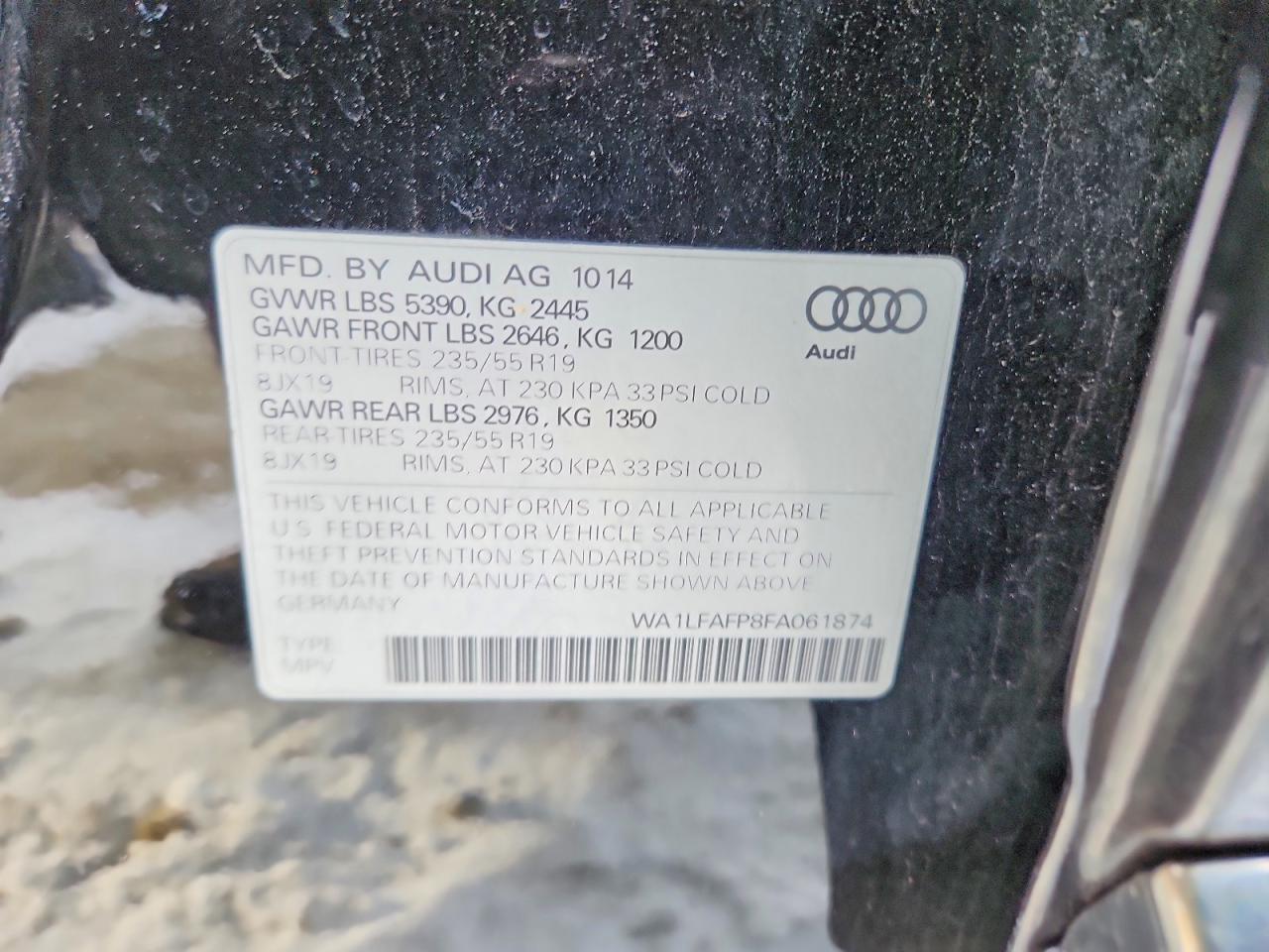 2015 AUDI Q5 PREMIUM PLUS photo 25